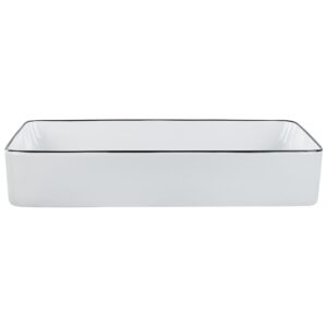 wohnli-moebel-suche-800001983241-1 AUFSATZWASCHBECKEN Weiß 61/35 cm Keramik Xert Keramik Beliani Möbel > Schränke > Badezimmerschränke Weiß