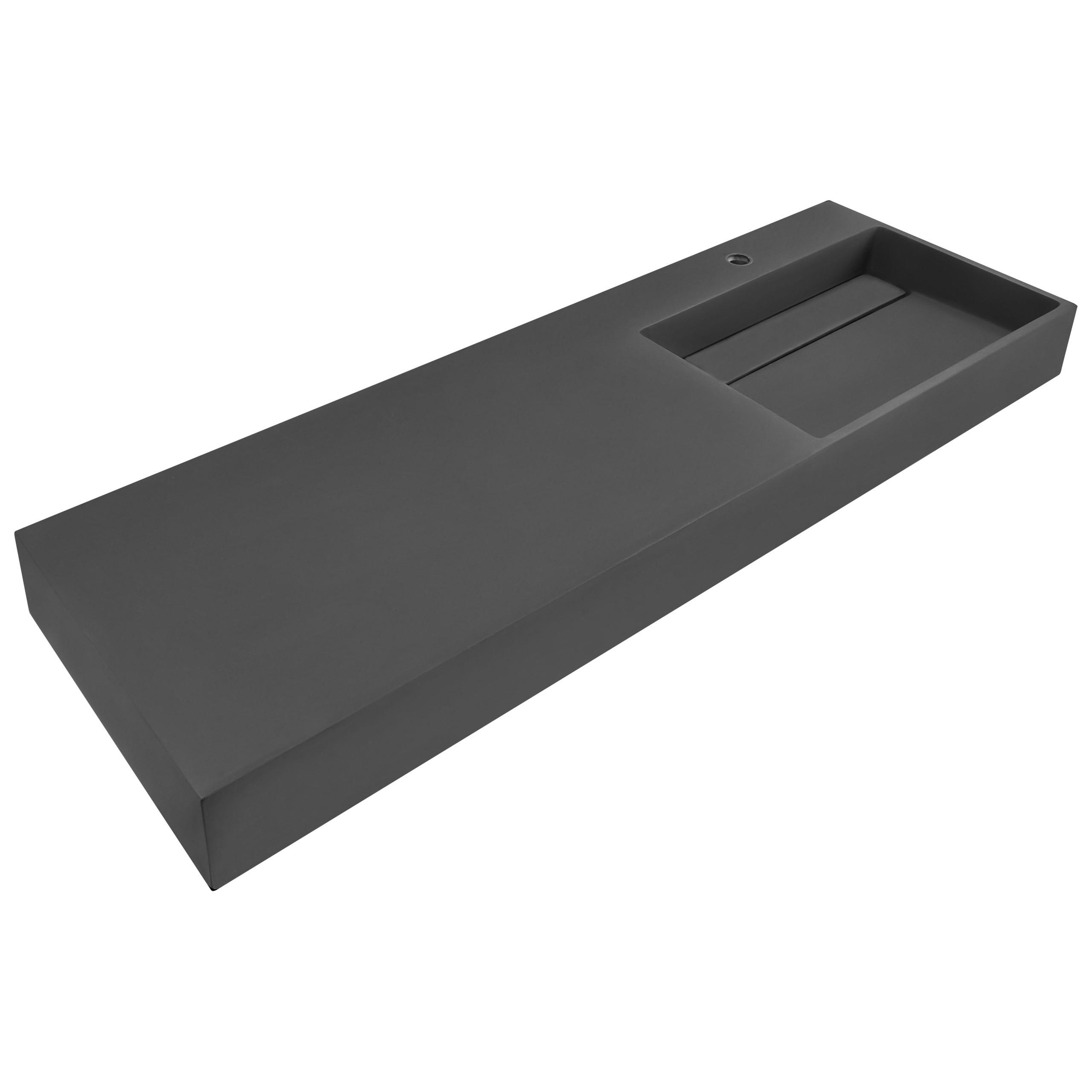 wohnli-moebel-suche-800001983249 Wohnli Möbelsuche - HÄNGEWASCHBECKEN Schwarz 150/48 cm Mineralguss Cusco