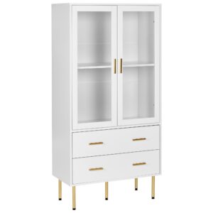 wohnli-moebel-suche-800001983468 Wohnli Möbelsuche - VITRINE mit Glastüren 80 cm Weiß Milora
