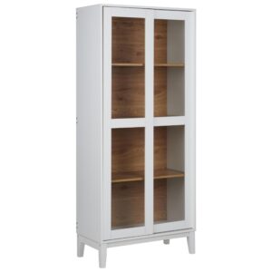 wohnli-moebel-suche-800001983473 Wohnli Möbelsuche - VITRINE mit Glastüren 80 cm Weiß Rumson