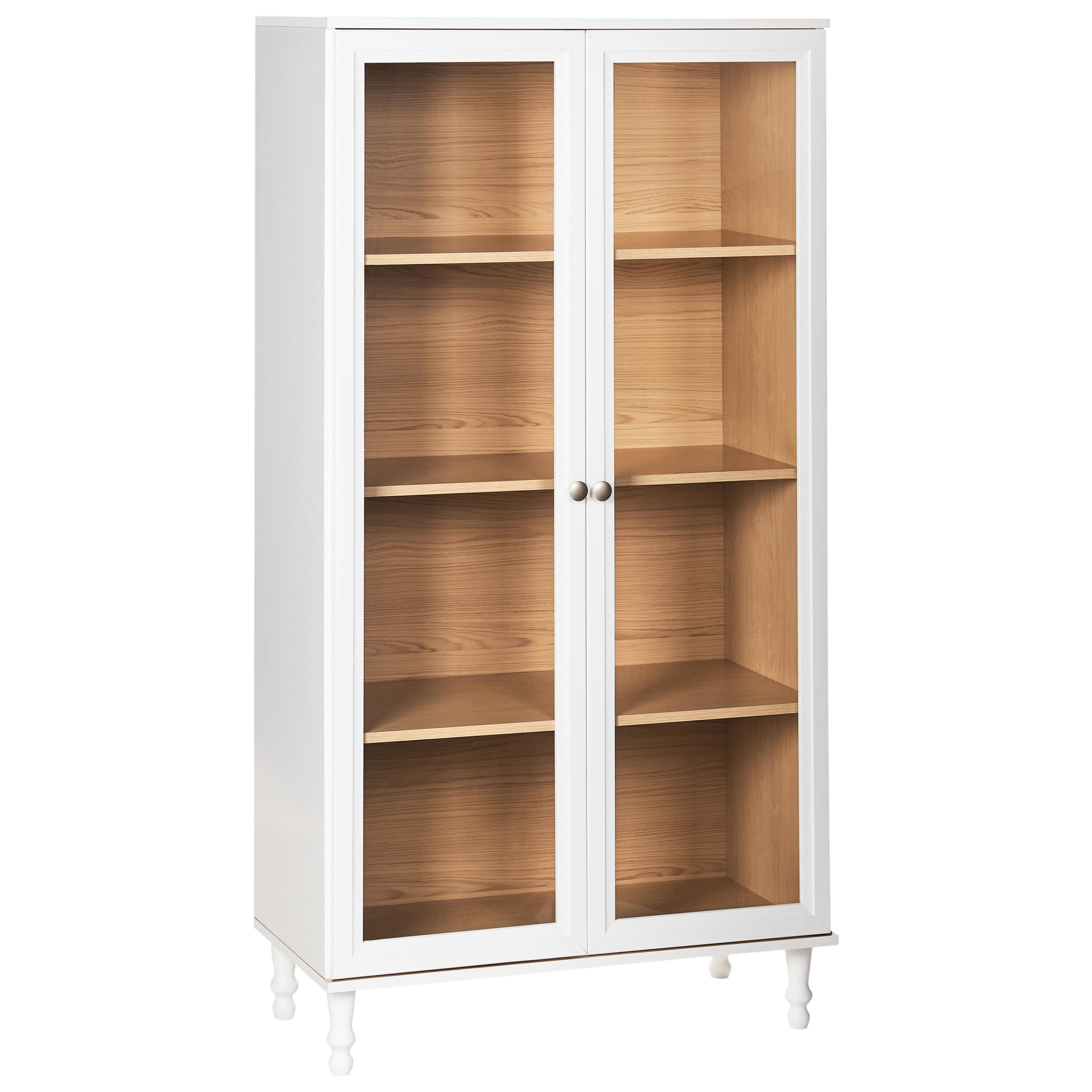 wohnli-moebel-suche-800001983480 Wohnli Möbelsuche - VITRINE mit Glastüren 80 cm Weiß Tingledale