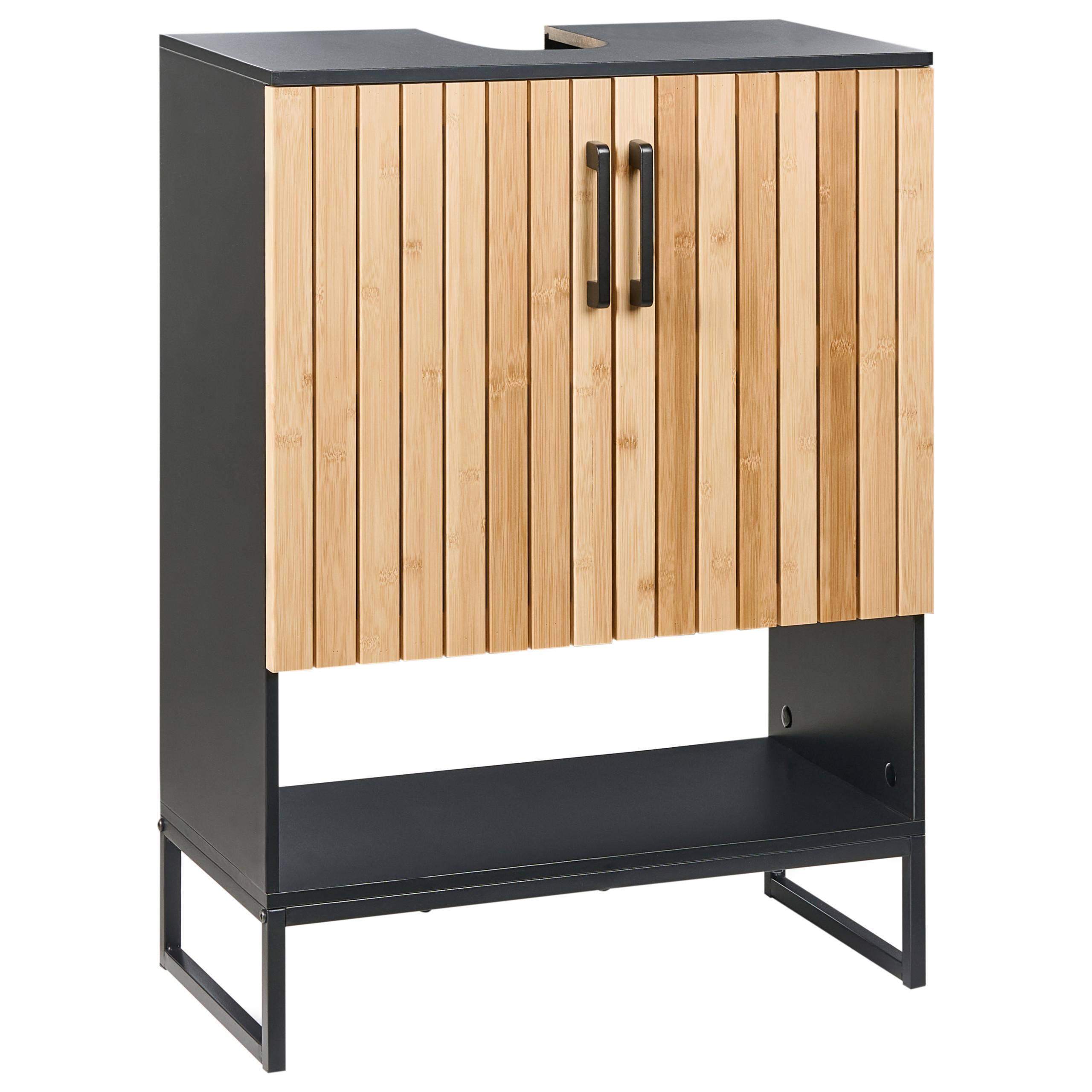 Wohnli Möbelsuche - WASCHBECKENUNTERSCHRANK Bambus 60 cm Hellbraun Miscanti