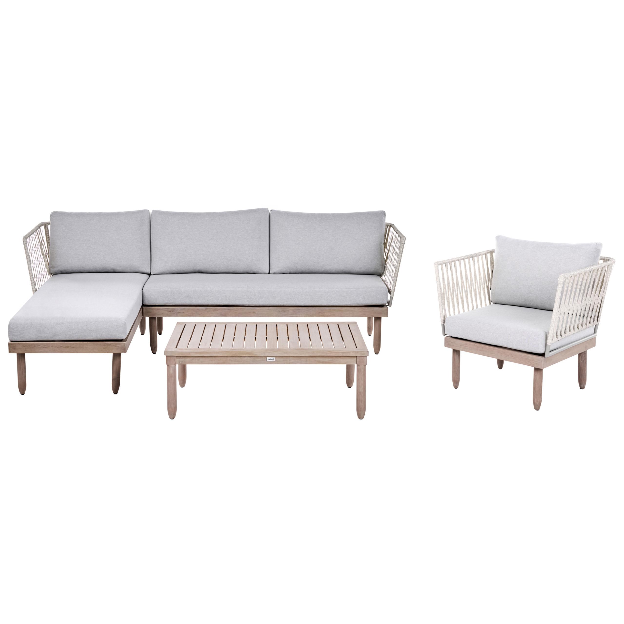 wohnli-moebel-suche-800001983600 Wohnli Möbelsuche - LOUNGE-SET mit Tisch 4-Sitzer Akazienholz rechtsseitig Braun/Grau Cremona