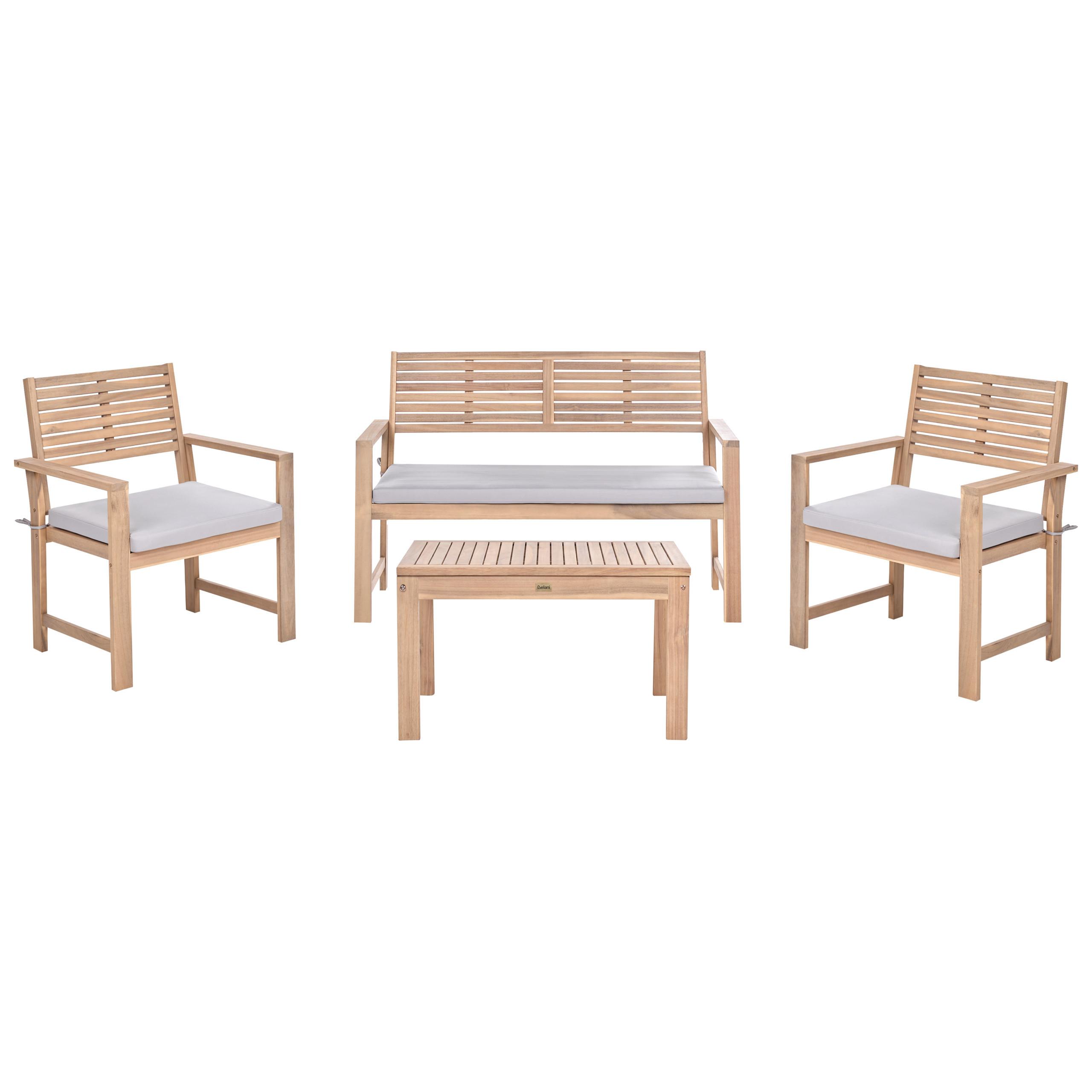 wohnli-moebel-suche-800001983607 Wohnli Möbelsuche - LOUNGE-SET mit Tisch 4-Sitzer zertifiziertes Akazienholz Grau Fiames