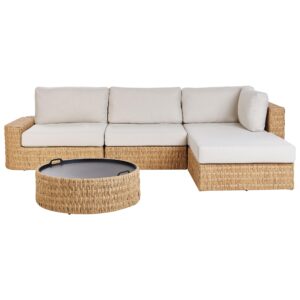 wohnli-moebel-suche-800001983609 Wohnli Möbelsuche - GARTEN-ECKSOFA mit Tisch 4-Sitzer Polyrattan linksseitig Beige Oliveri
