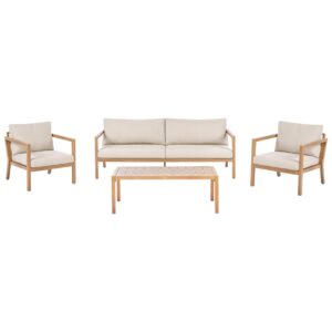 wohnli-moebel-suche-800001983613 Wohnli Möbelsuche - LOUNGE-SET mit Tisch 5-Sitzer Metall Hellbraun Oneta