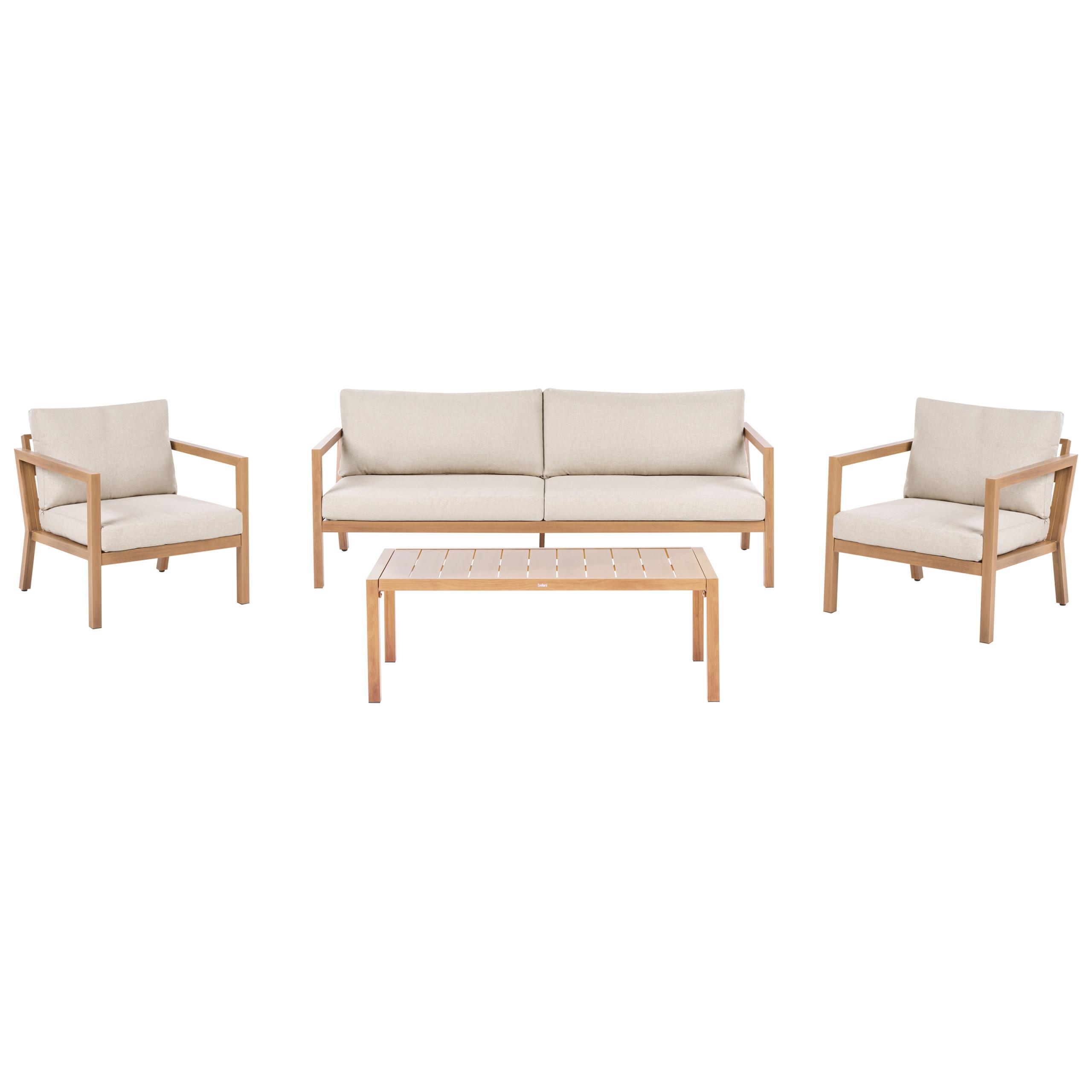 wohnli-moebel-suche-800001983613 Wohnli Möbelsuche - LOUNGE-SET mit Tisch 5-Sitzer Metall Hellbraun Oneta