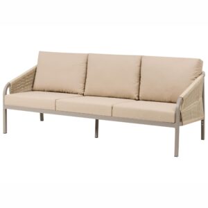 wohnli-moebel-suche-800001983616-1 LOUNGE-SET mit Tisch 5-Sitzer Metall Beige Murato Metall Beliani Garten & Outdoor > Gartenmöbel > Gartenmöbel-Sets Beige