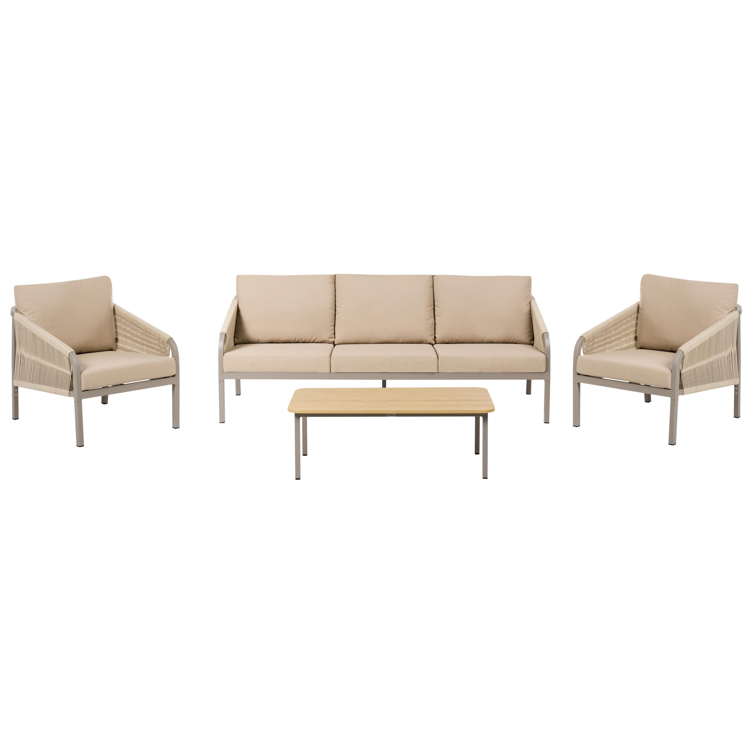 wohnli-moebel-suche-800001983616 Wohnli Möbelsuche - LOUNGE-SET mit Tisch 5-Sitzer Metall Beige Murato