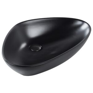 wohnli-moebel-suche-800001983670 Wohnli Möbelsuche - AUFSATZWASCHBECKEN Schwarz 60/39 cm Keramik Tirig
