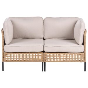 wohnli-moebel-suche-800001983687 Wohnli Möbelsuche - GARTENSOFA 2-Sitzer Polyrattan Hellbeige Omegana
