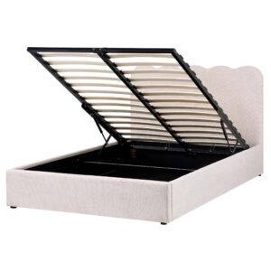 wohnli-moebel-suche-800001983761 Wohnli Möbelsuche - BETT mit Stauraum 140/200 Stoff Hellbeige Nanterre