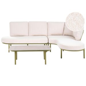 wohnli-moebel-suche-800001983790 Wohnli Möbelsuche - GARTENSOFA mit Tisch 4-Sitzer Metall Grün Pollina