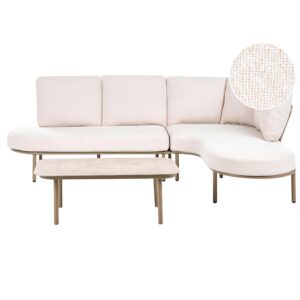 wohnli-moebel-suche-800001983796 Wohnli Möbelsuche - GARTENSOFA mit Tisch 4-Sitzer Metall Braun Pollina