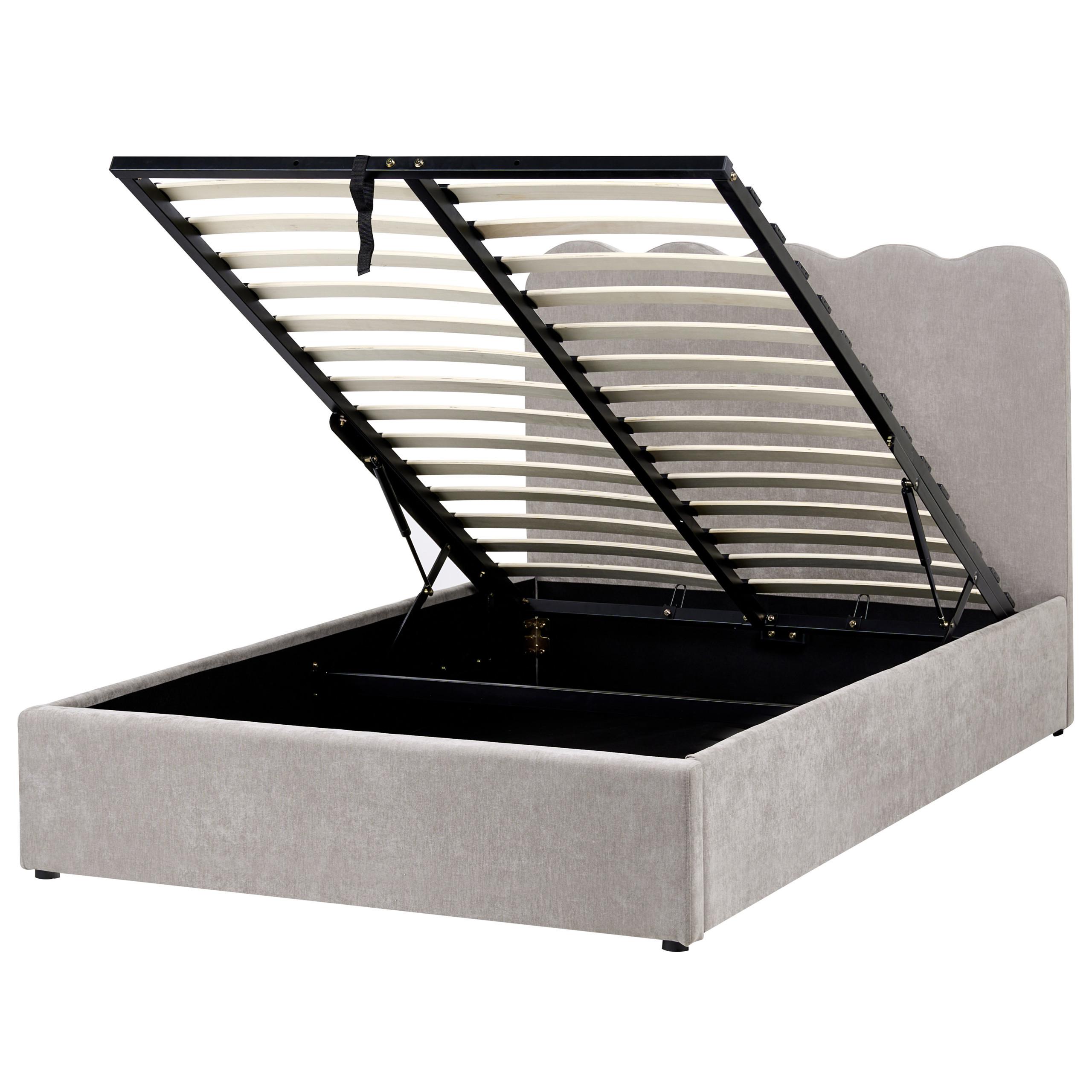 wohnli-moebel-suche-800001983817 Wohnli Möbelsuche - BETT mit Stauraum 120/200 Chenillegewebe Taupe Nanterre