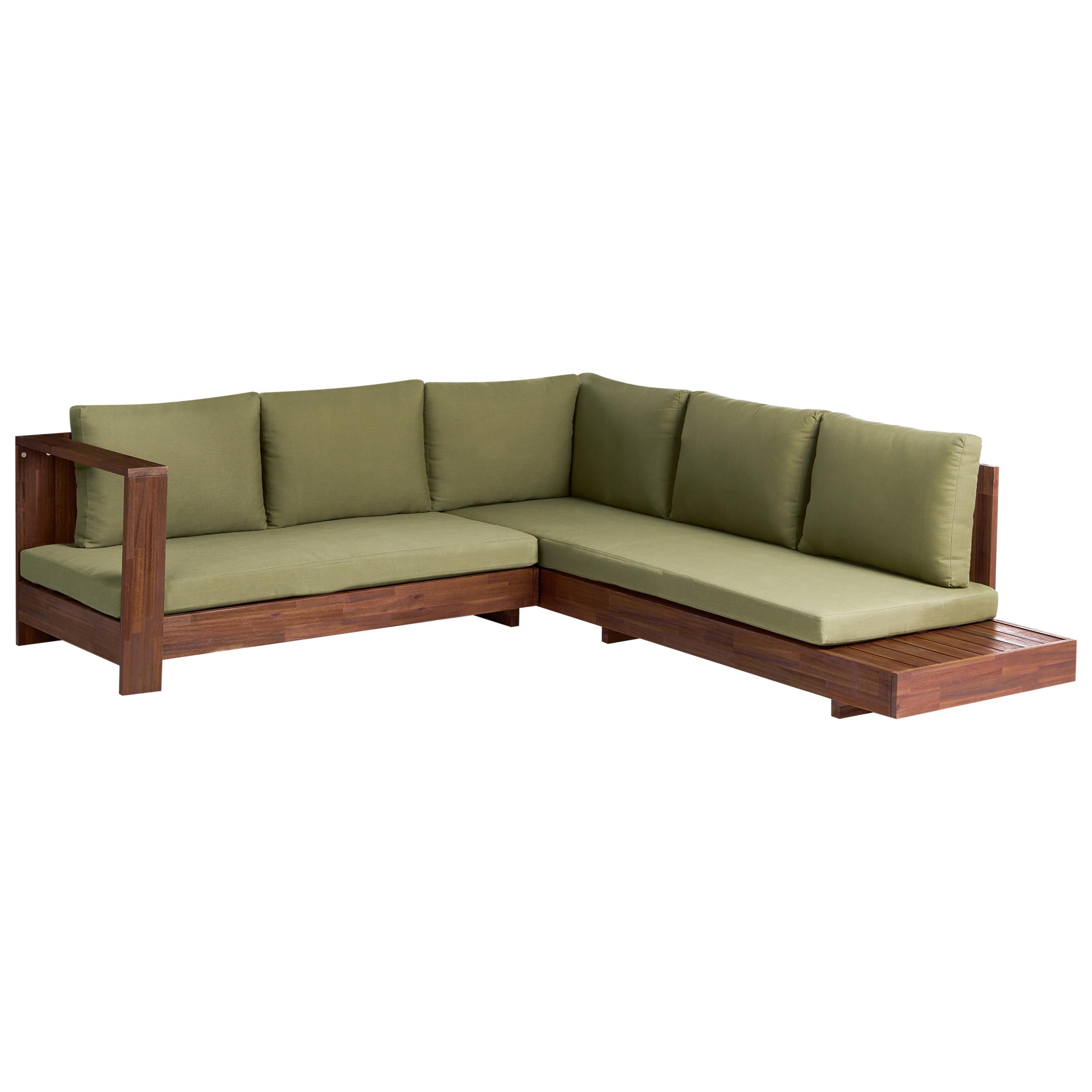 wohnli-moebel-suche-800001983818 Wohnli Möbelsuche - GARTENECKSOFA 5-Sitzer zertifiziertes Akazienholz rechtsseitig Grün Marettimo