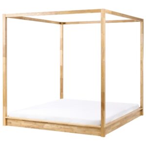 wohnli-moebel-suche-800001983829 Wohnli Möbelsuche - HIMMELBETT Holz 180/200 cm Hellbraun Herliere