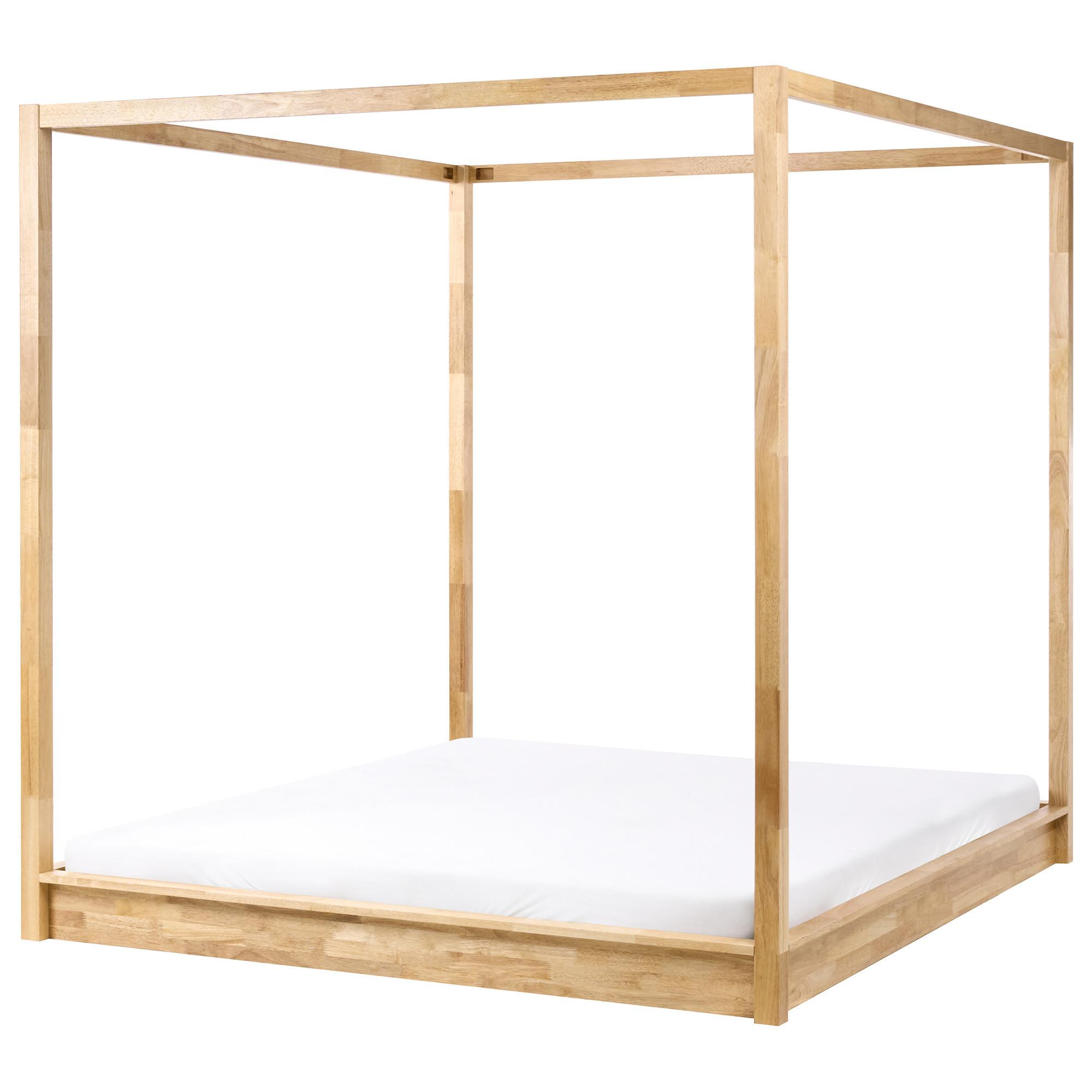 wohnli-moebel-suche-800001983829 Wohnli Möbelsuche - HIMMELBETT Holz 180/200 cm Hellbraun Herliere