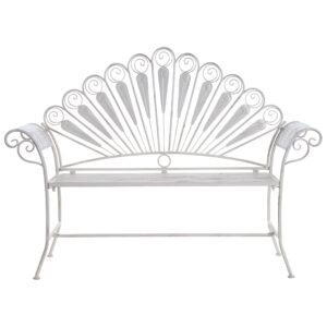 wohnli-moebel-suche-800001983837 Wohnli Möbelsuche - GARTENBANK 146 cm Metall Cremeweiß Pavia