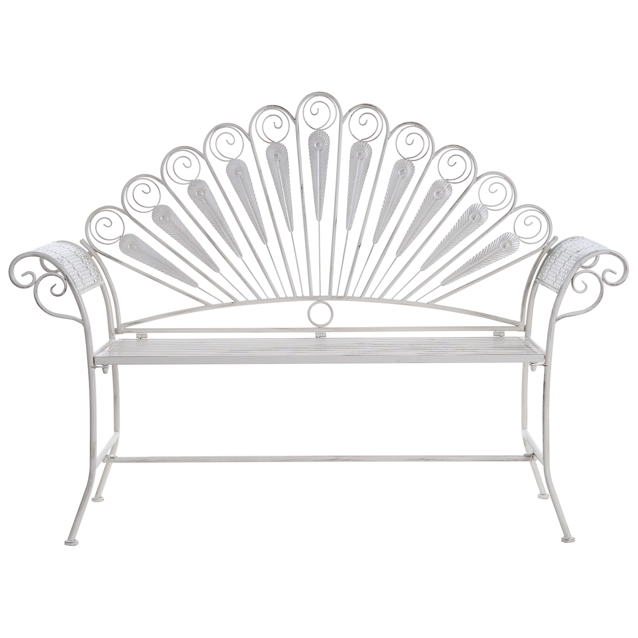 wohnli-moebel-suche-800001983837 Wohnli Möbelsuche - GARTENBANK 146 cm Metall Cremeweiß Pavia