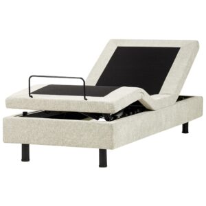 wohnli-moebel-suche-800001983870 Wohnli Möbelsuche - BETT verstellbar ohne Kopfteil Stoff 80/200 cm Beige Castellan