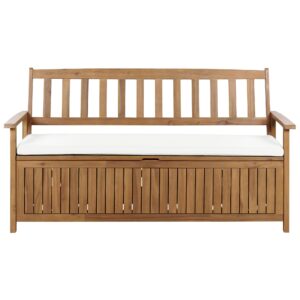 wohnli-moebel-suche-800001983886 Wohnli Möbelsuche - GARTENBANK mit Auflage 160 cm Akazienholz Cremeweiß Sovana