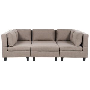 Wohnli Möbelsuche - 5-SITZER-MODULSOFA U-förmiges Braun Stoff mit Ottomane Unstad