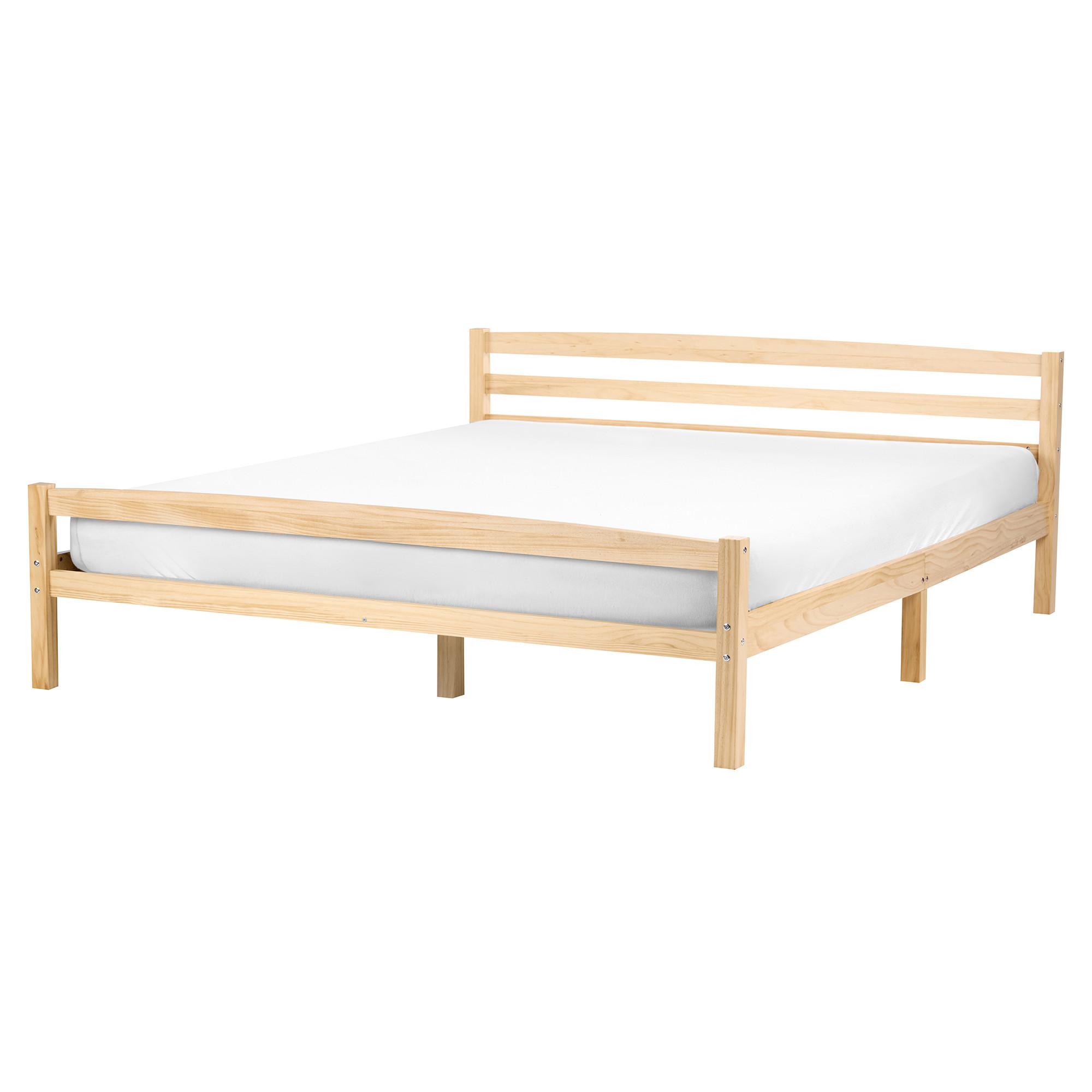 Wohnli Möbelsuche - BETT mit Lattenrost 160/200 Kiefernholz Hellbraun Echallon