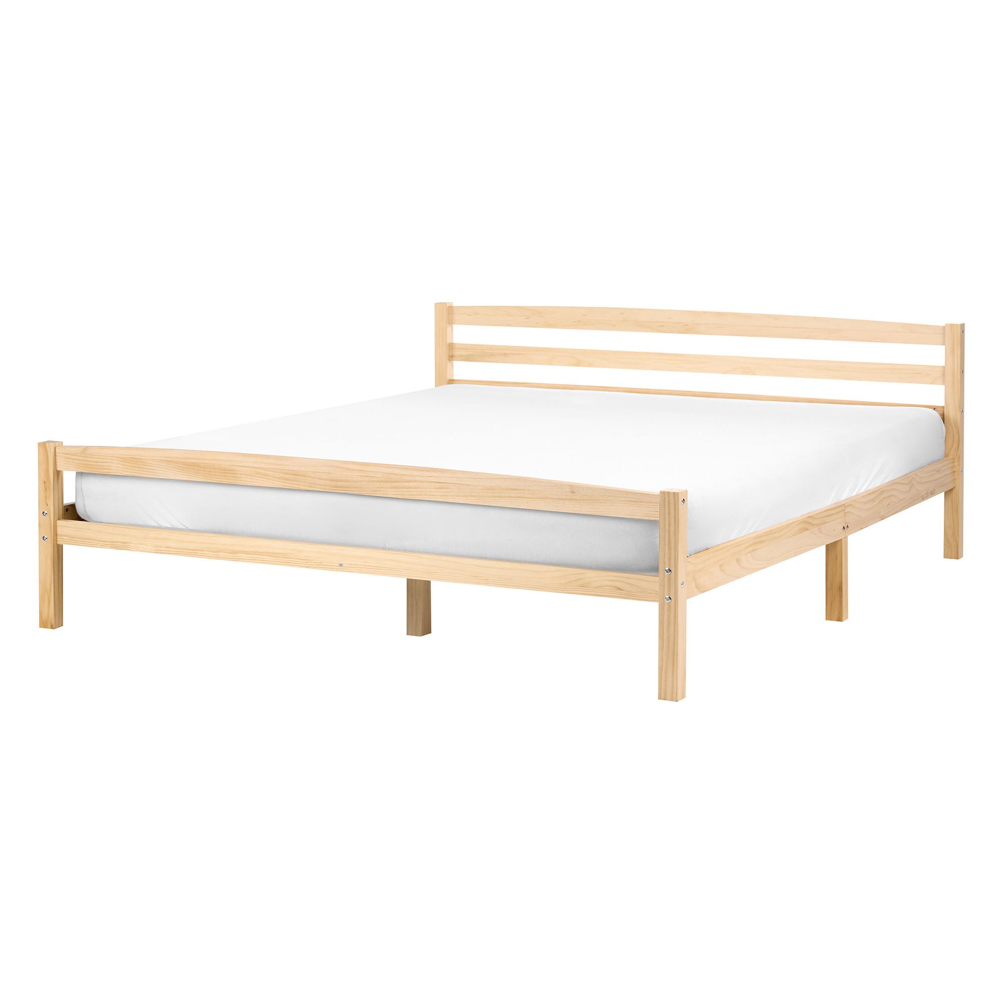 Wohnli Möbelsuche - BETT mit Lattenrost 140/200 Kiefernholz Hellbraun Echallon