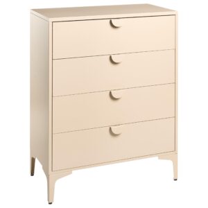 Wohnli Möbelsuche - KOMMODE mit 4 Schubladen Metall Beige Ardura