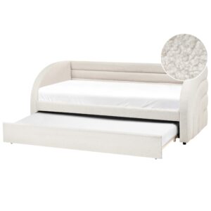 wohnli-moebel-suche-800001984018 Wohnli Möbelsuche - AUSZIEHBETT Bouclé 90/200 cm Weiß Albiac