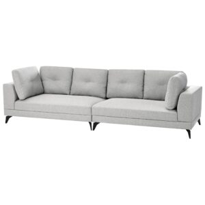 wohnli-moebel-suche-800001984059-1 4-SITZER-SOFA Kunstleinen Grau Yuri Textil Beliani Möbel > Sofas & Couches > Sofas Grau