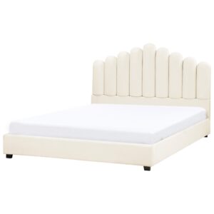 wohnli-moebel-suche-800001984097 Wohnli Möbelsuche - WASSERBETT Samtstoff 180/200 cm Cremeweiß Vincennes