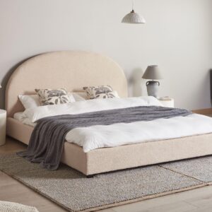 wohnli-moebel-suche-800001984101-1 WASSERBETT Bouclé 180/200 cm Beige Vaucluse Textil Beliani Möbel > Betten Beige