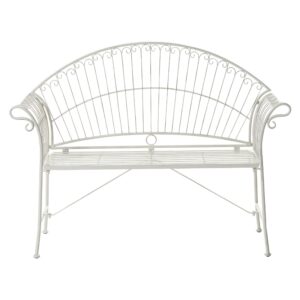 wohnli-moebel-suche-800001984219 Wohnli Möbelsuche - GARTENBANK 130 cm Metall Cremeweiß Gualea