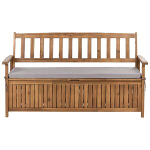wohnli-moebel-suche-800001984226 Wohnli Möbelsuche - GARTENBANK mit Auflage 160 cm mit Stauraum Akazienholz Grau Sovana