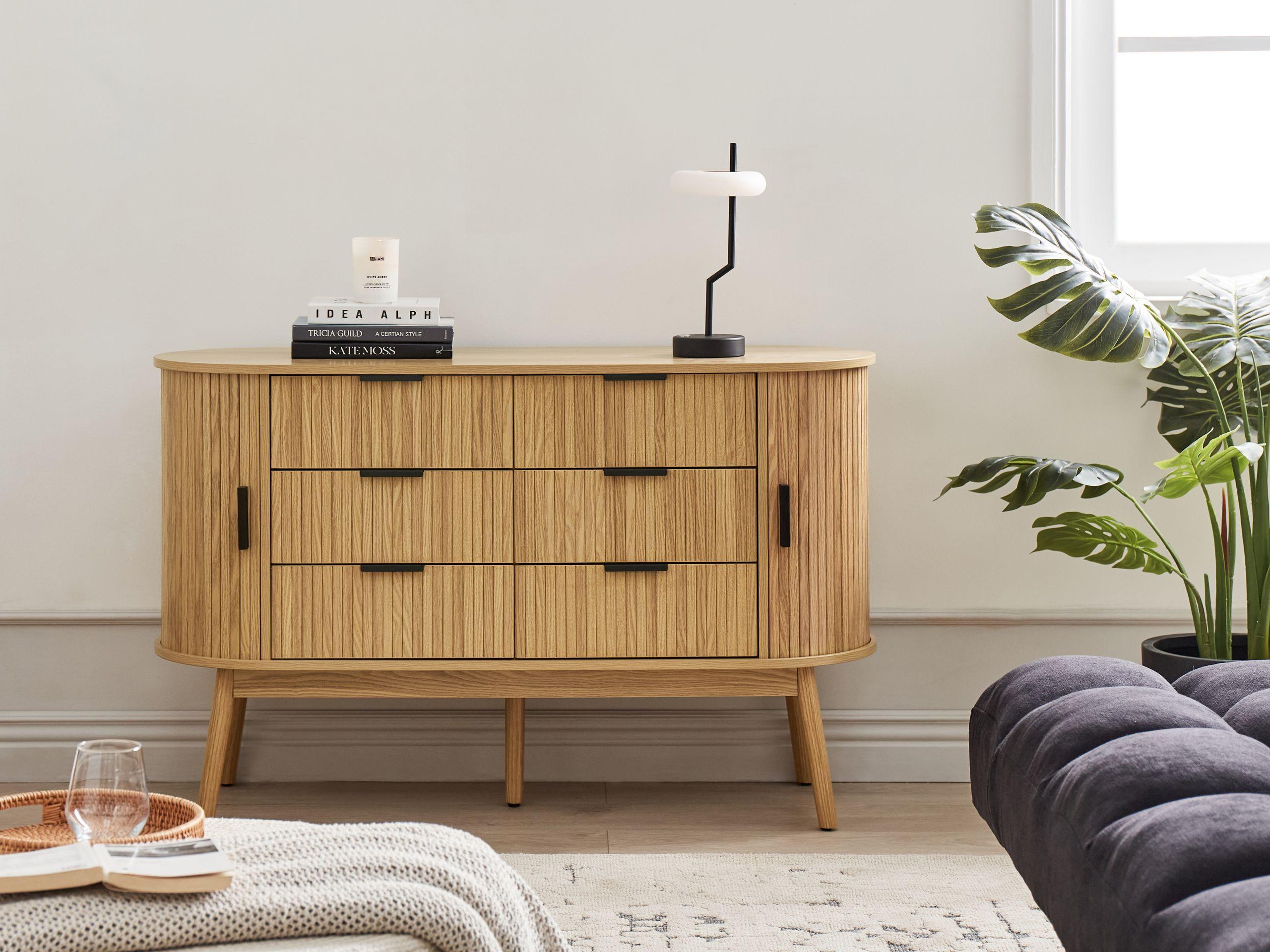 KOMMODE mit 6 Schubladen Braun Selah Holzwerkstoff Beliani Möbel > Kommoden & Schubladenschränke > Kommoden Braun