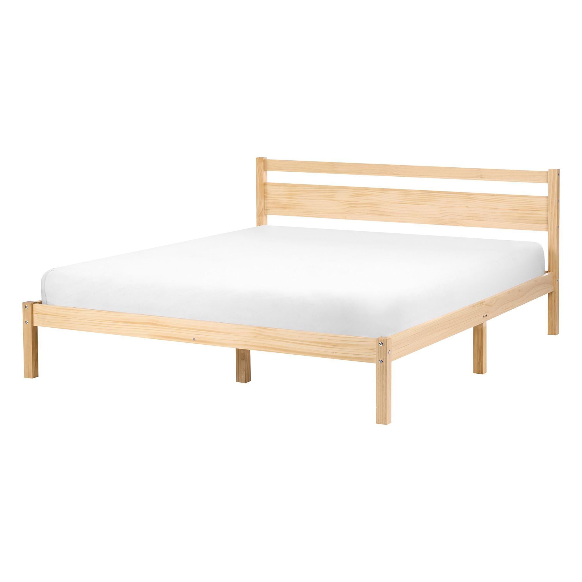 Wohnli Möbelsuche - BETT mit Lattenrost 140/200 Kiefernholz Hellbraun Mercurer