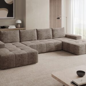 WOHNLANDSCHAFT Tonseo U Textil MIRJAN24 Möbel > Sofas & Couches > Wohnlandschaften > Wohnlandschaften U-Form Braun