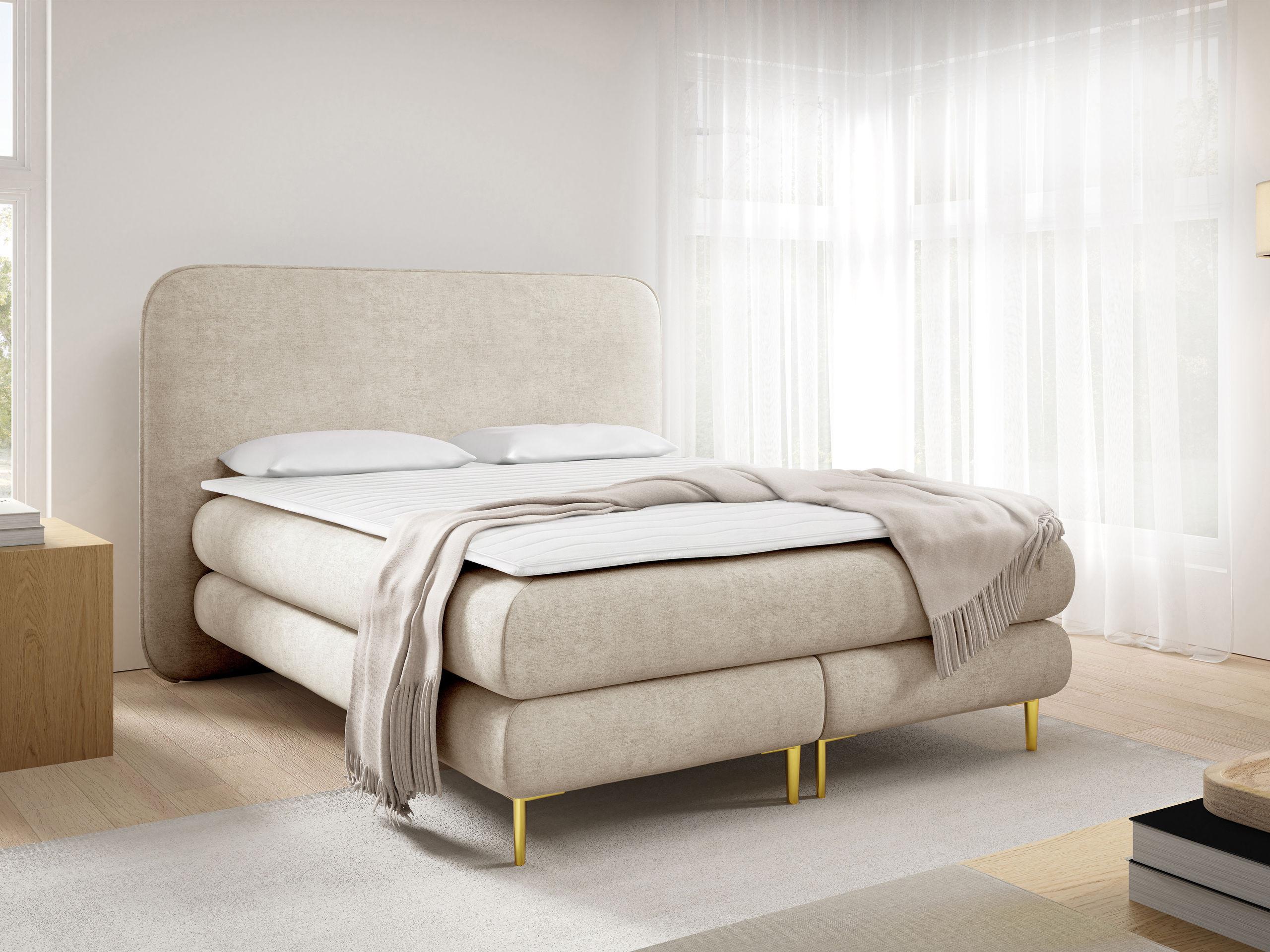 BOXBETT Amaretto - H3 Textil MIRJAN24 Möbel > Betten > Boxspringbetten Braun