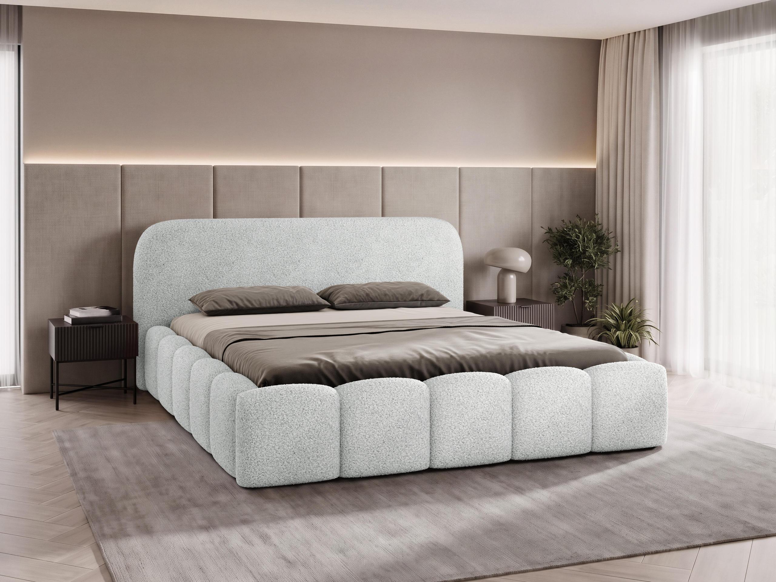 POLSTERBETT Refola Boucle Textil MIRJAN24 Möbel > Betten > Polsterbetten Grau