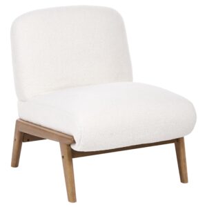SESSEL Bouclé Cremeweiß Niva Textil Beliani Möbel > Sessel > Polstersessel Weiß