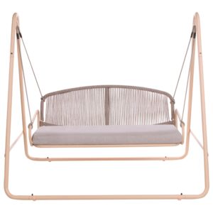 HOLLYWOODSCHAUKEL Metall Beige Norcia Metall Beliani Garten & Outdoor > Gartenmöbel > Garten Relaxmöbel > Hollywoodschaukeln Beige