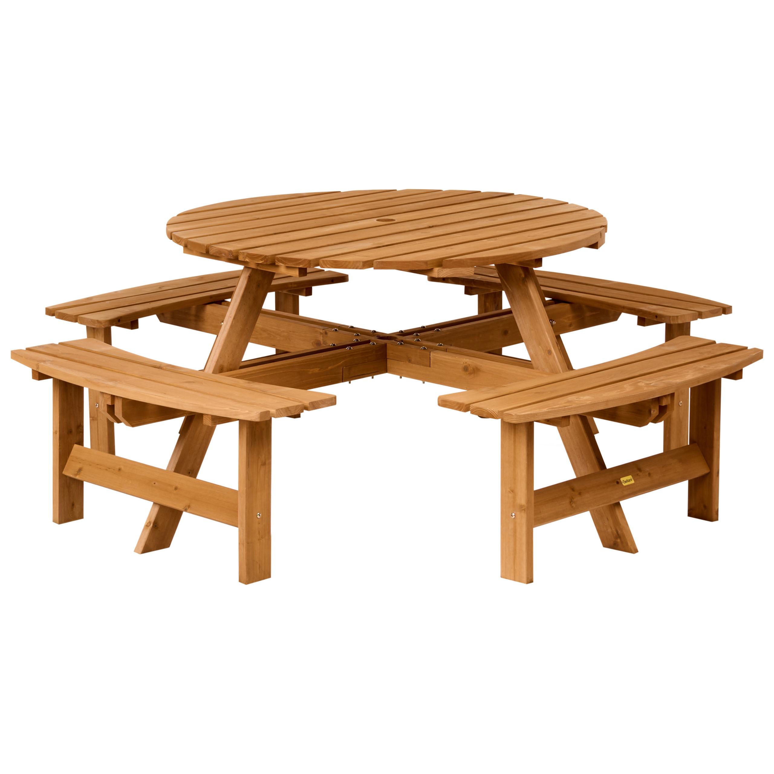 wohnli-moebel-suche-800002003505 Wohnli Möbelsuche - PICKNICKTISCH mit Bänken Tannenholz Hellbraun Caparcotta