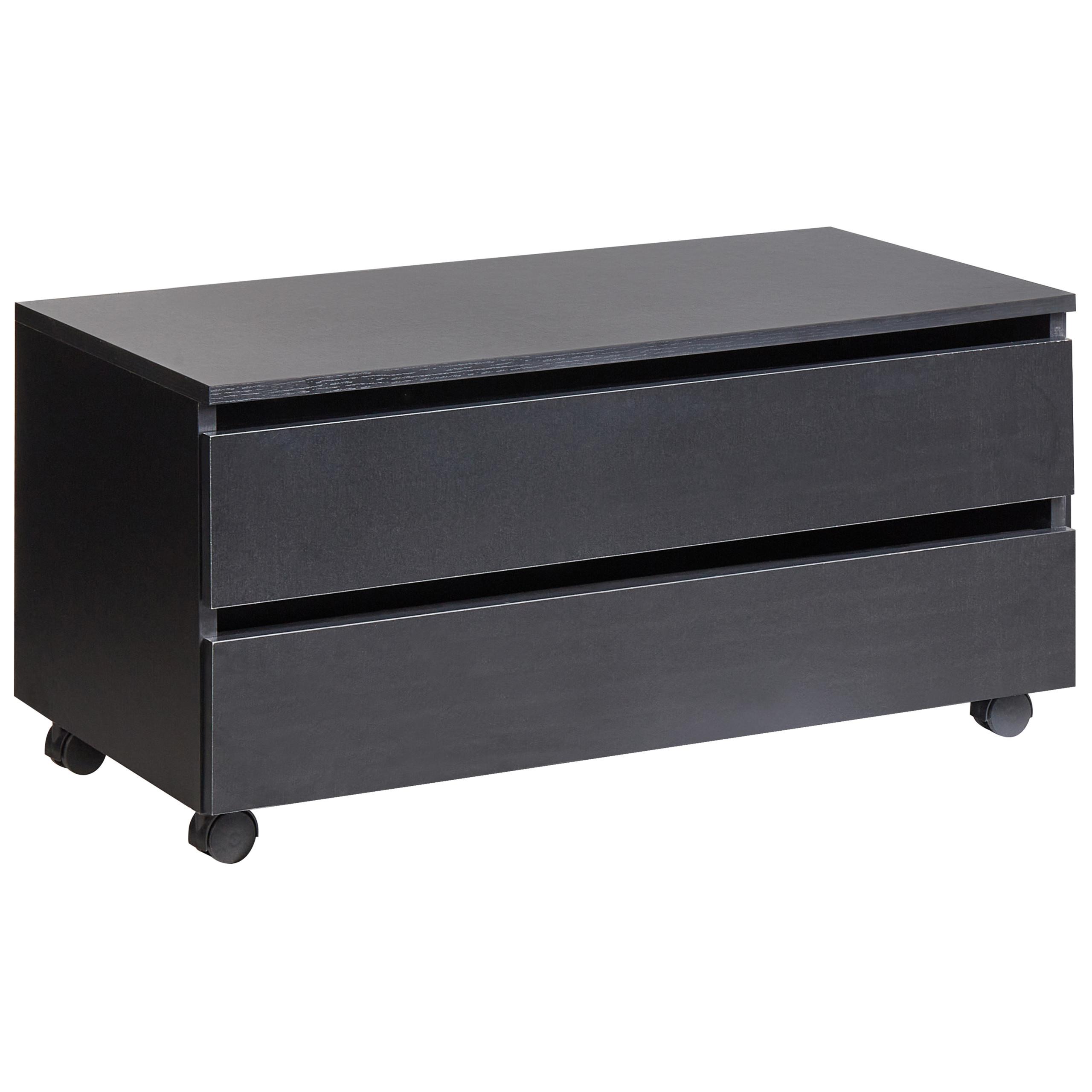 wohnli-moebel-suche-800002003540 Wohnli Möbelsuche - BADEZIMMERSCHRANK mit Rädern 80 cm Schwarz Teresina
