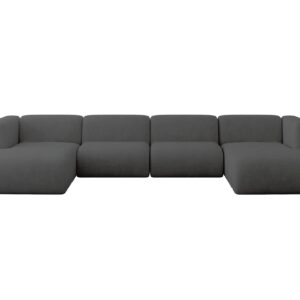 wohnli-moebel-suche-800002003606 Wohnli Möbelsuche - WOHNLANDSCHAFT MIRA-U2 408x179x70 Dunkelgrau Velours