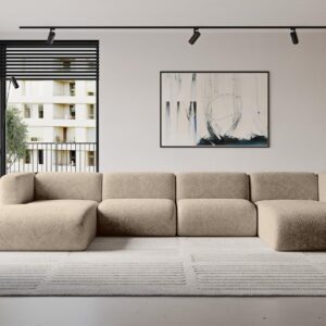 wohnli-moebel-suche-800002003627-1 WOHNLANDSCHAFT MIRA-U2 408x179x70 Braun Velours Textil ALTDECOR Möbel > Sofas & Couches > Wohnlandschaften > Wohnlandschaften U-Form Braun