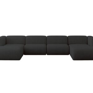 wohnli-moebel-suche-800002003646 Wohnli Möbelsuche - WOHNLANDSCHAFT MIRA-U2 408x179x70 Schwarz Velours