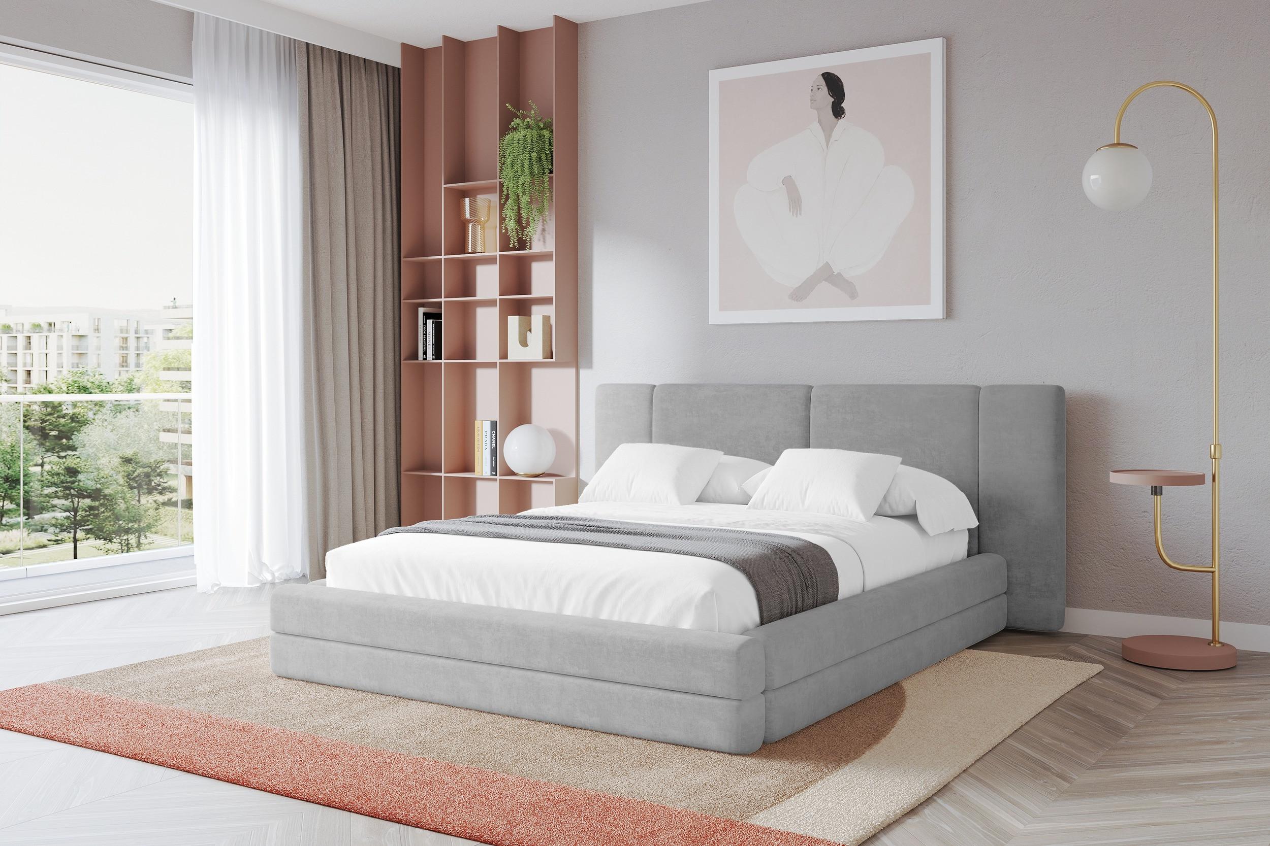 Boxbett ohne Matratze - TEVO 140x200 Grau