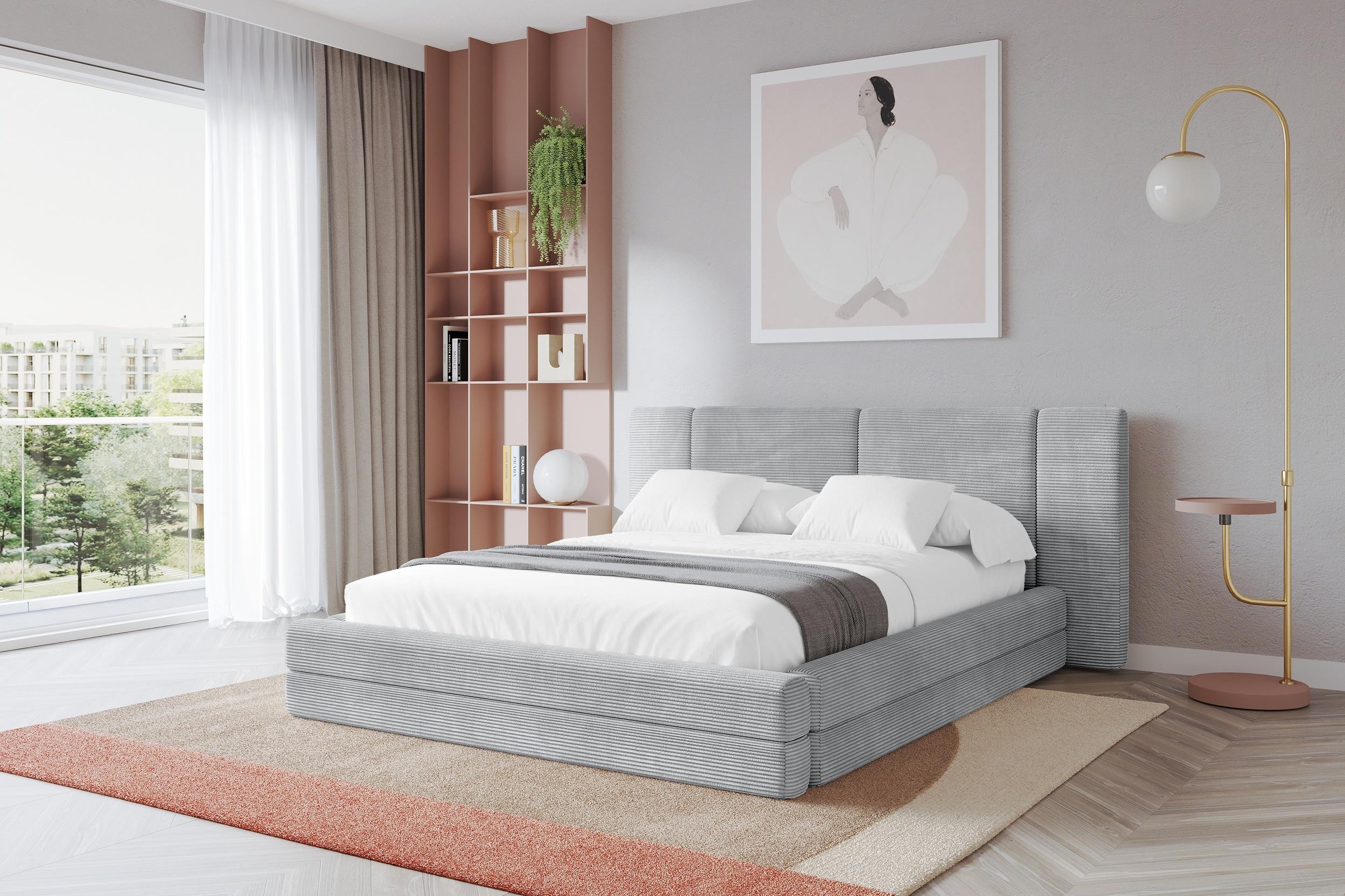 Boxbett ohne Matratze - TEVO 160x200 Grau
